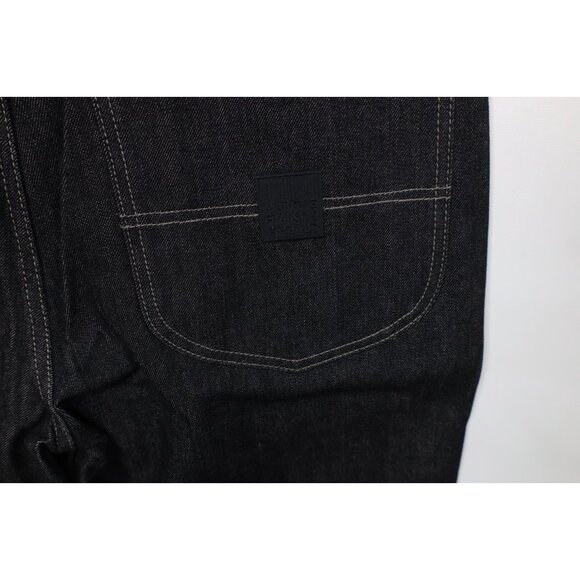 Deadstock Vintage 90s Marithe Francois Girbaud Mens 32 Baggy Denim Shorts Black - Picture 13 of 14